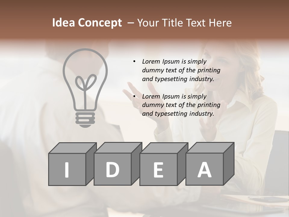 Discussion Sitting Business PowerPoint Template