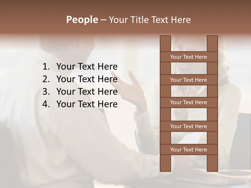 Discussion Sitting Business PowerPoint Template