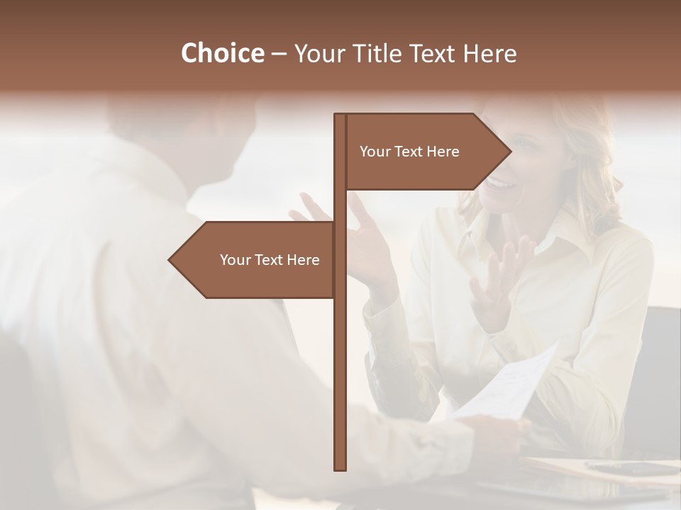 Discussion Sitting Business PowerPoint Template
