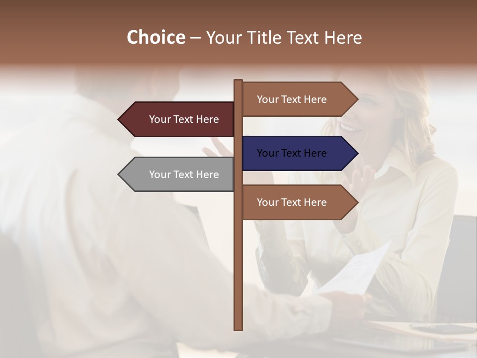 Discussion Sitting Business PowerPoint Template