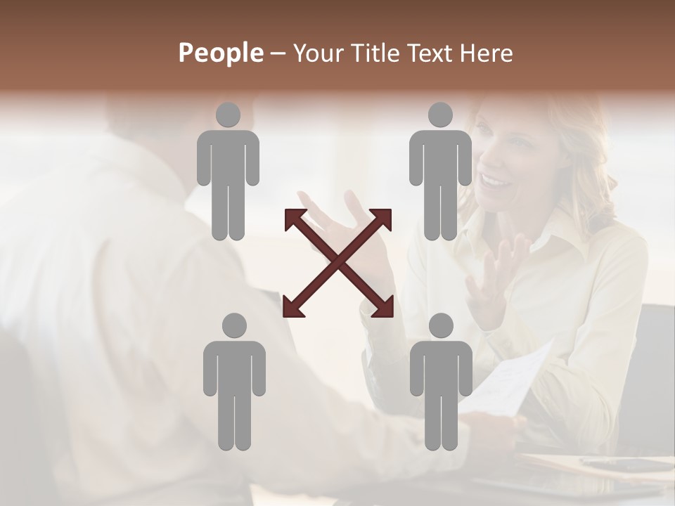 Discussion Sitting Business PowerPoint Template