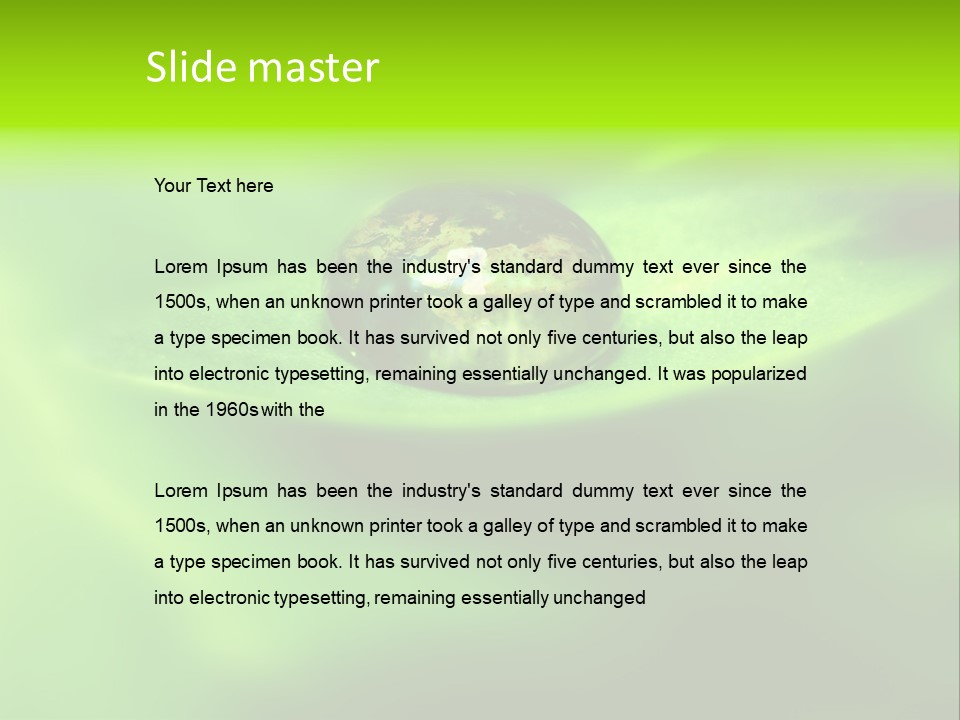 Textured Leaf Transparent PowerPoint Template