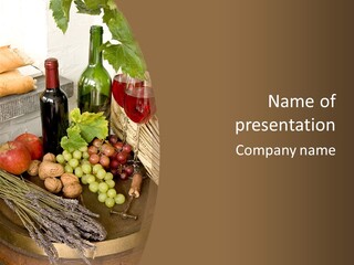 Lifestyle Grape Gourmet PowerPoint Template