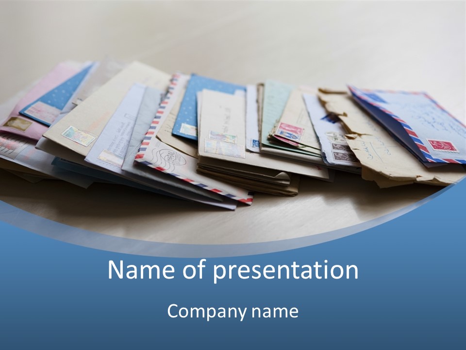 Mail Enveloped Copyspace PowerPoint Template