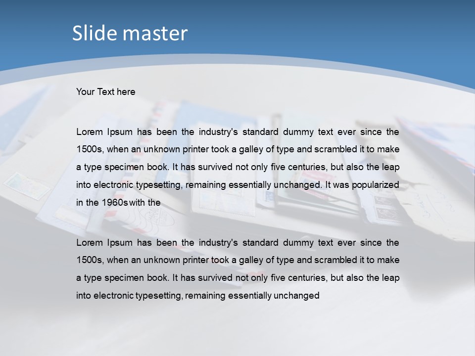 Mail Enveloped Copyspace PowerPoint Template