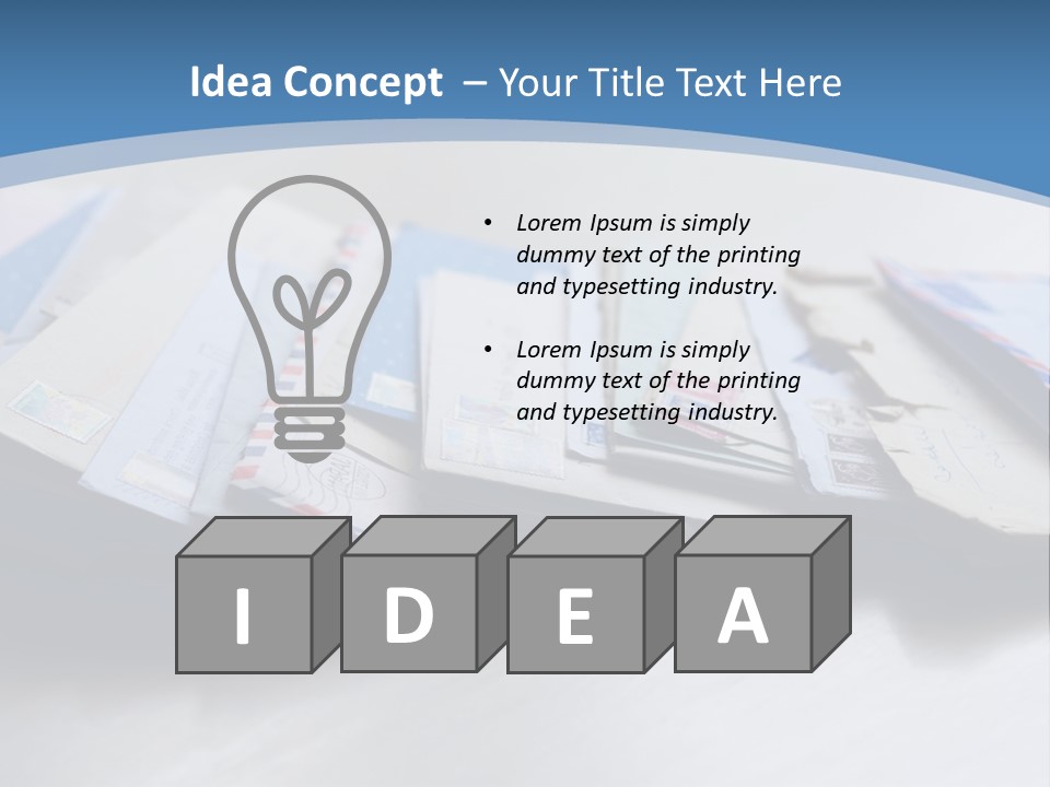 Mail Enveloped Copyspace PowerPoint Template