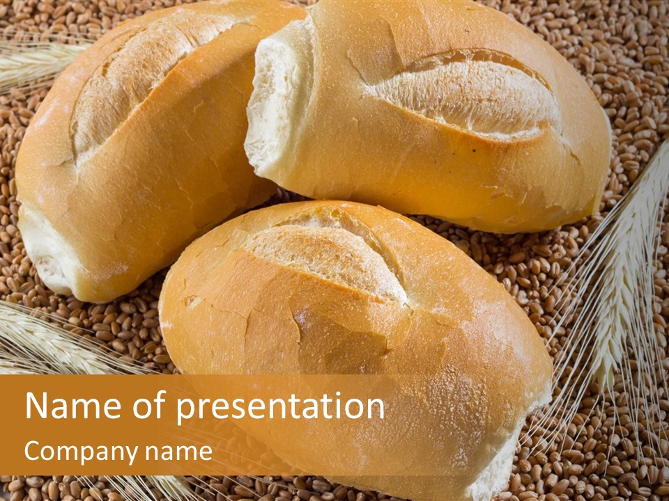 Coarse Bread Textures Brown PowerPoint Template