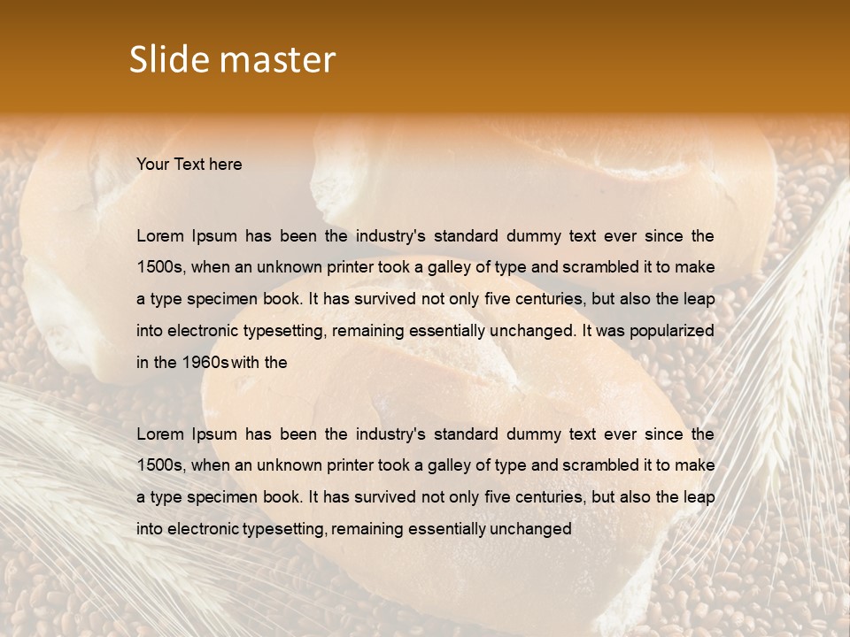 Coarse Bread Textures Brown PowerPoint Template