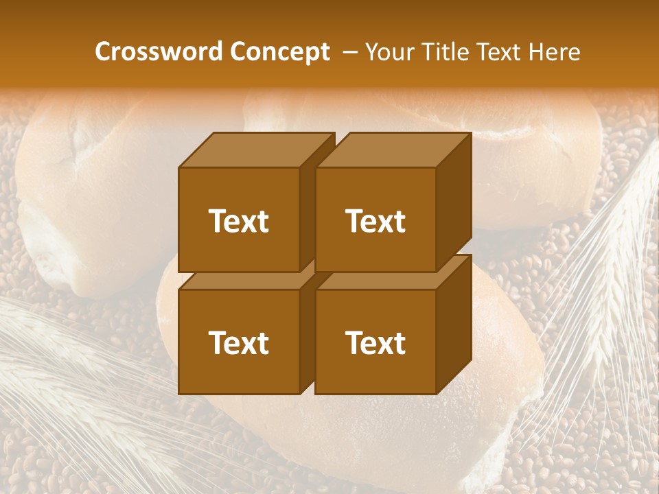 Coarse Bread Textures Brown PowerPoint Template