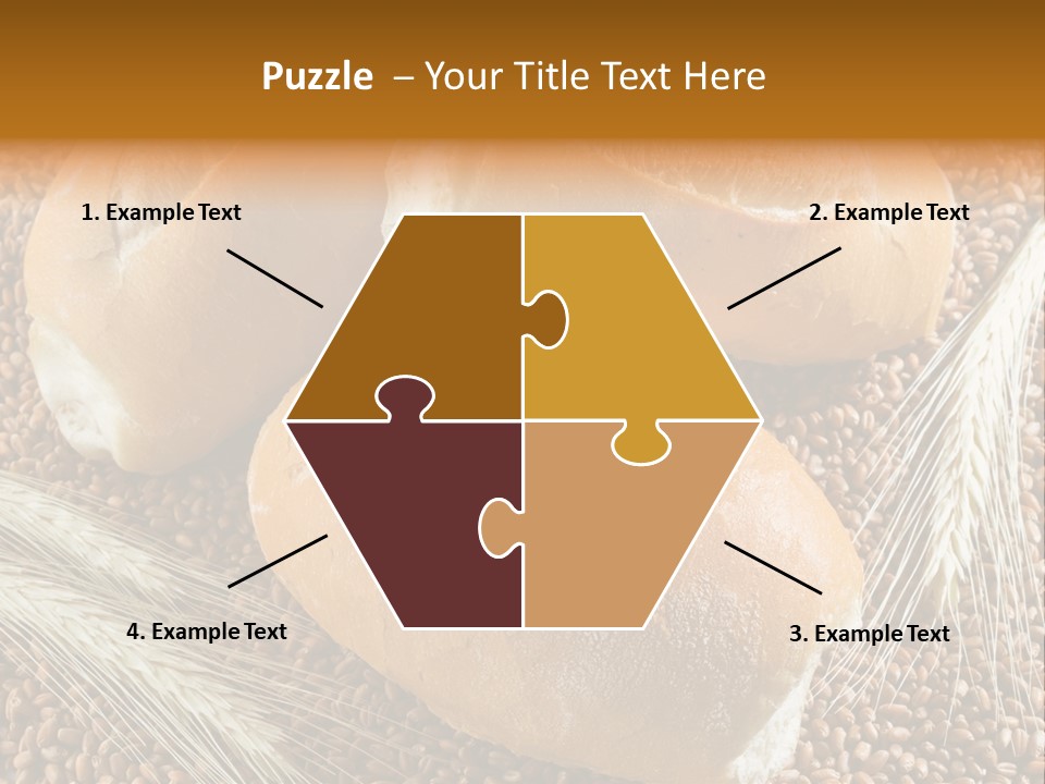 Coarse Bread Textures Brown PowerPoint Template