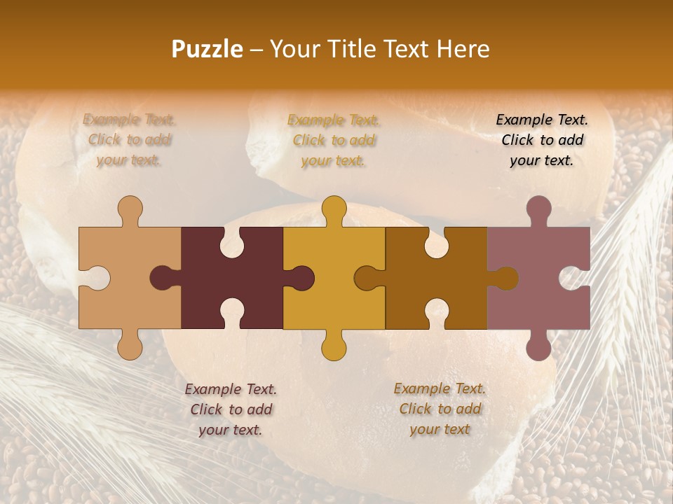 Coarse Bread Textures Brown PowerPoint Template