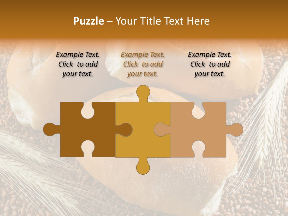 Coarse Bread Textures Brown PowerPoint Template