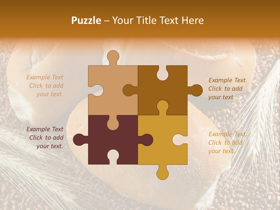 Coarse Bread Textures Brown PowerPoint Template