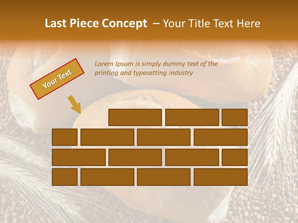 Coarse Bread Textures Brown PowerPoint Template