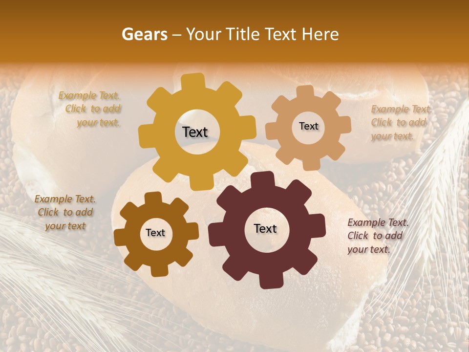 Coarse Bread Textures Brown PowerPoint Template