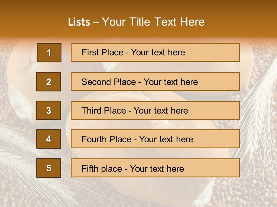 Coarse Bread Textures Brown PowerPoint Template