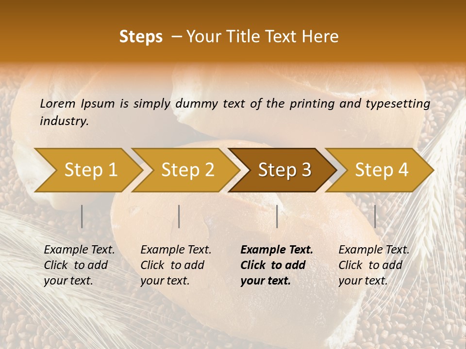 Coarse Bread Textures Brown PowerPoint Template