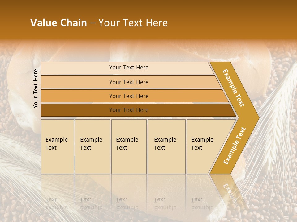 Coarse Bread Textures Brown PowerPoint Template
