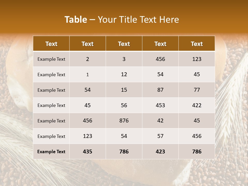 Coarse Bread Textures Brown PowerPoint Template