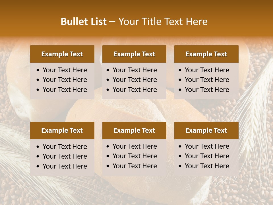 Coarse Bread Textures Brown PowerPoint Template