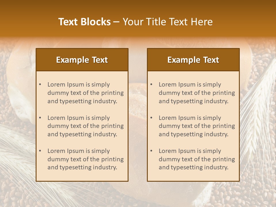 Coarse Bread Textures Brown PowerPoint Template