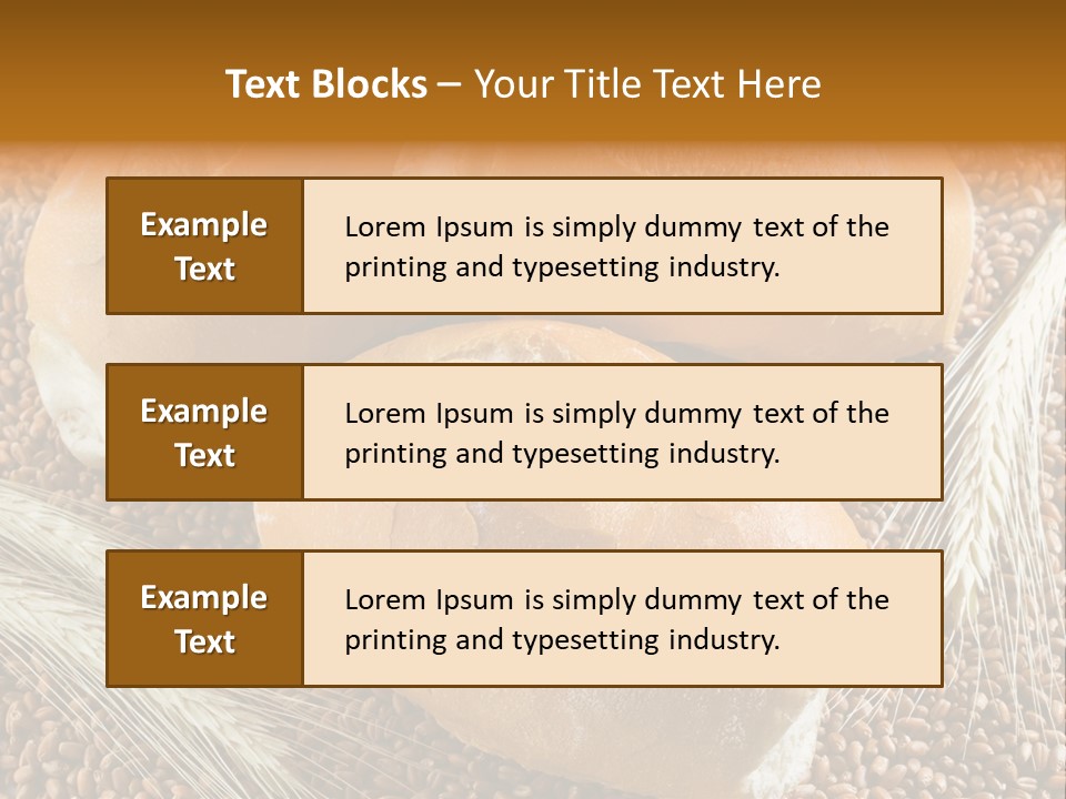 Coarse Bread Textures Brown PowerPoint Template