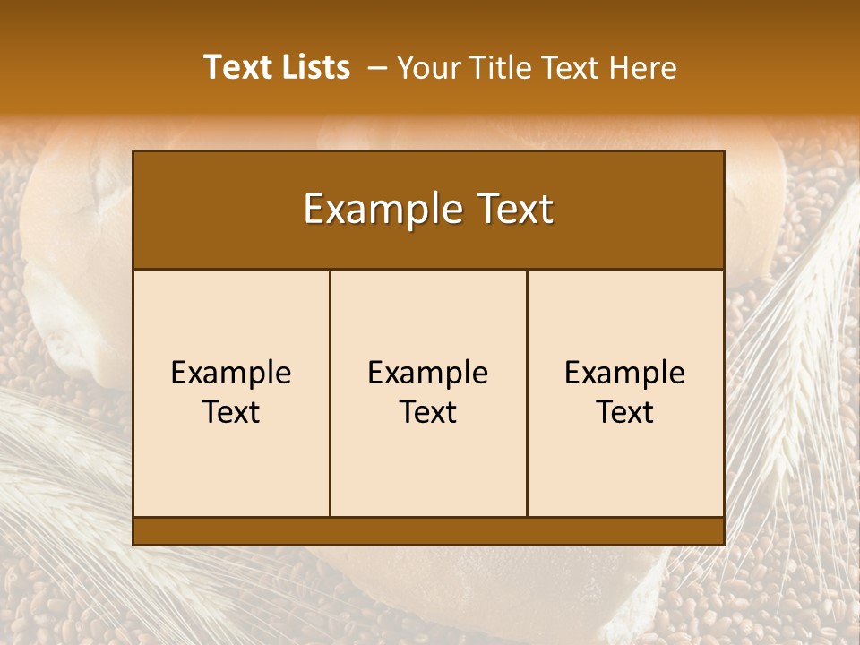 Coarse Bread Textures Brown PowerPoint Template