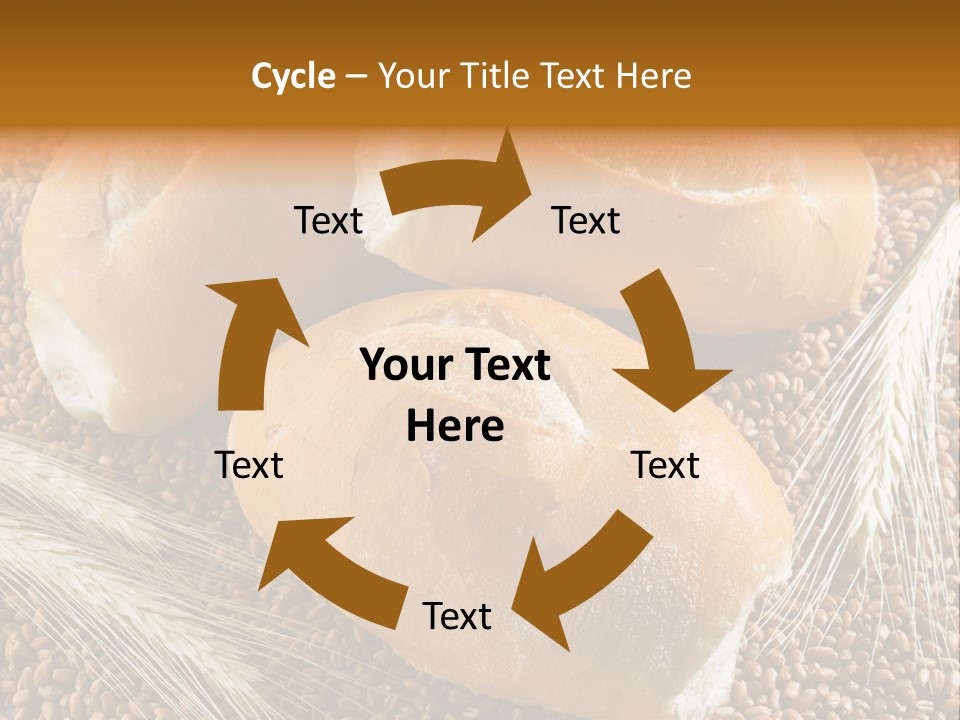 Coarse Bread Textures Brown PowerPoint Template