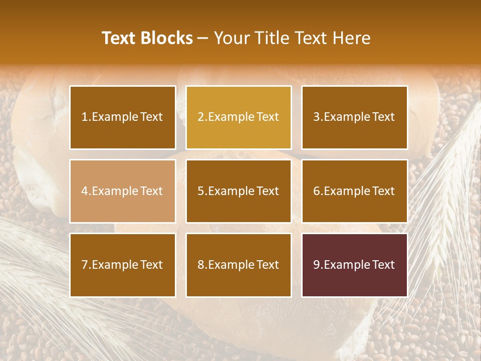 Coarse Bread Textures Brown PowerPoint Template