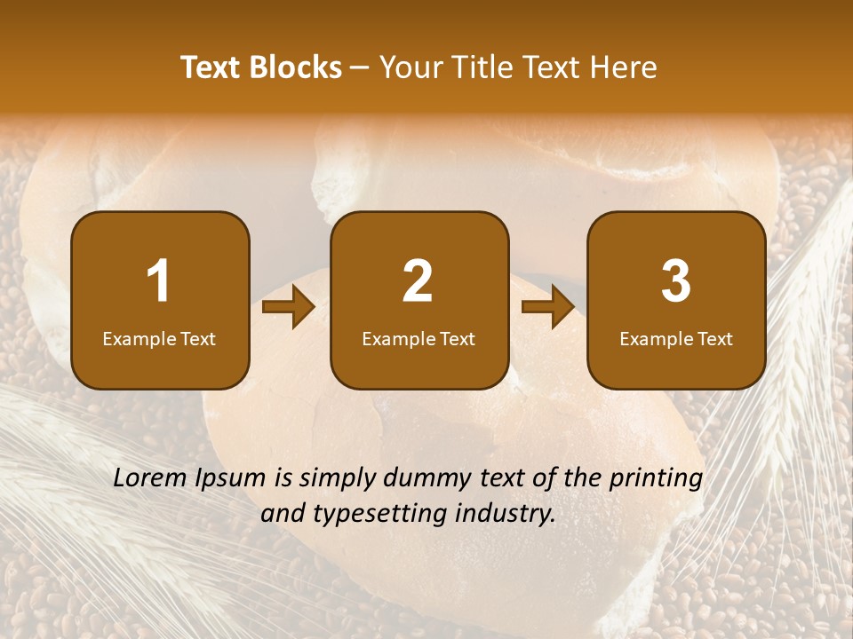 Coarse Bread Textures Brown PowerPoint Template