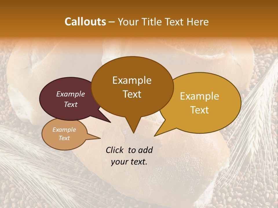 Coarse Bread Textures Brown PowerPoint Template