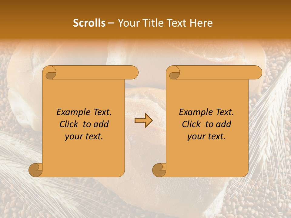 Coarse Bread Textures Brown PowerPoint Template