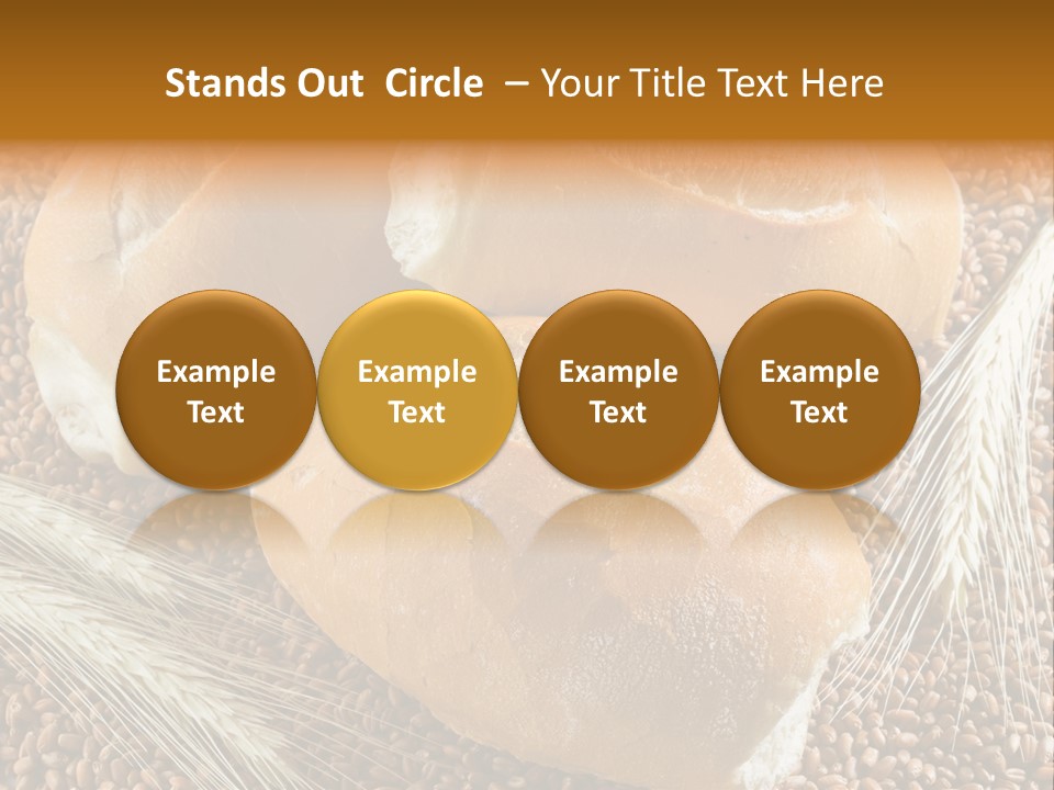 Coarse Bread Textures Brown PowerPoint Template
