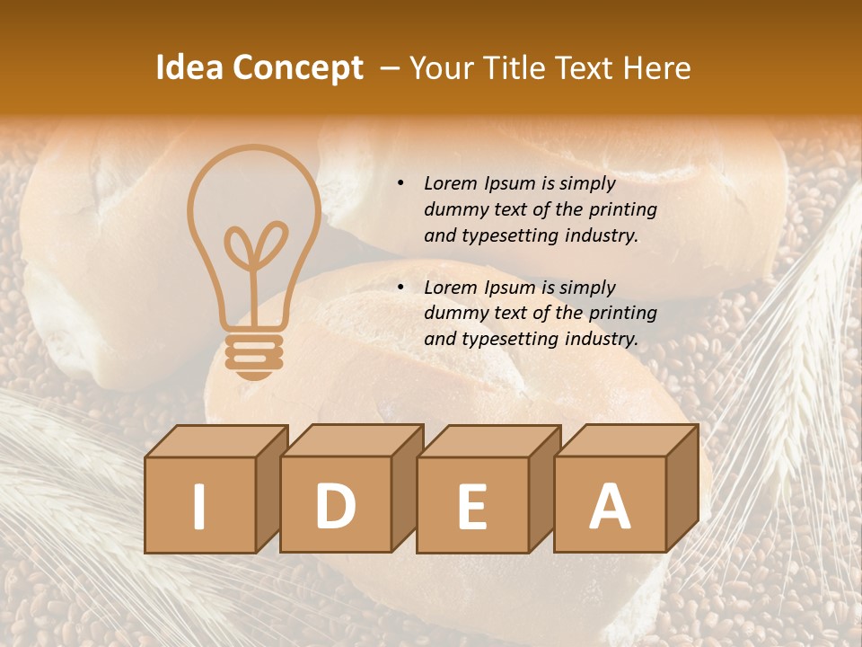 Coarse Bread Textures Brown PowerPoint Template
