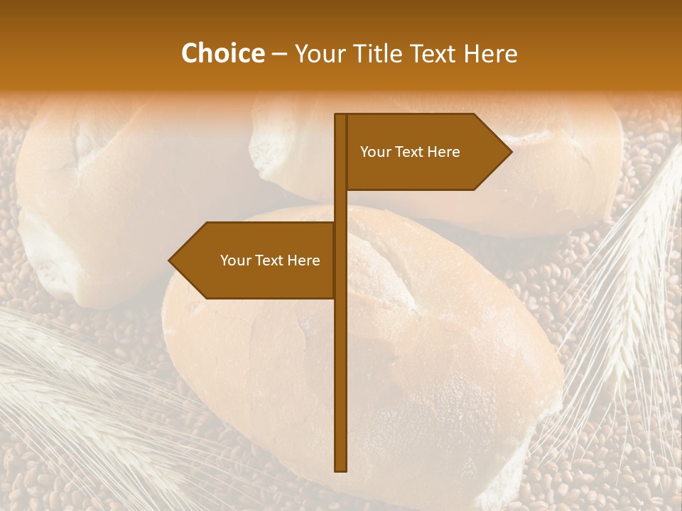 Coarse Bread Textures Brown PowerPoint Template