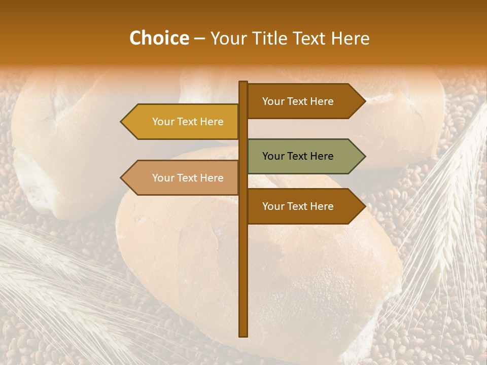 Coarse Bread Textures Brown PowerPoint Template