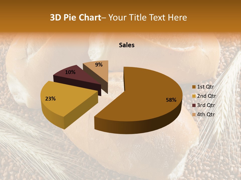 Coarse Bread Textures Brown PowerPoint Template