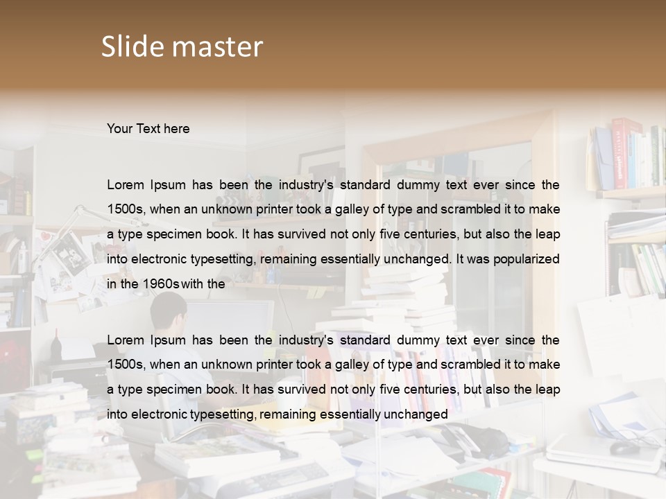 Indoors Professional Table PowerPoint Template