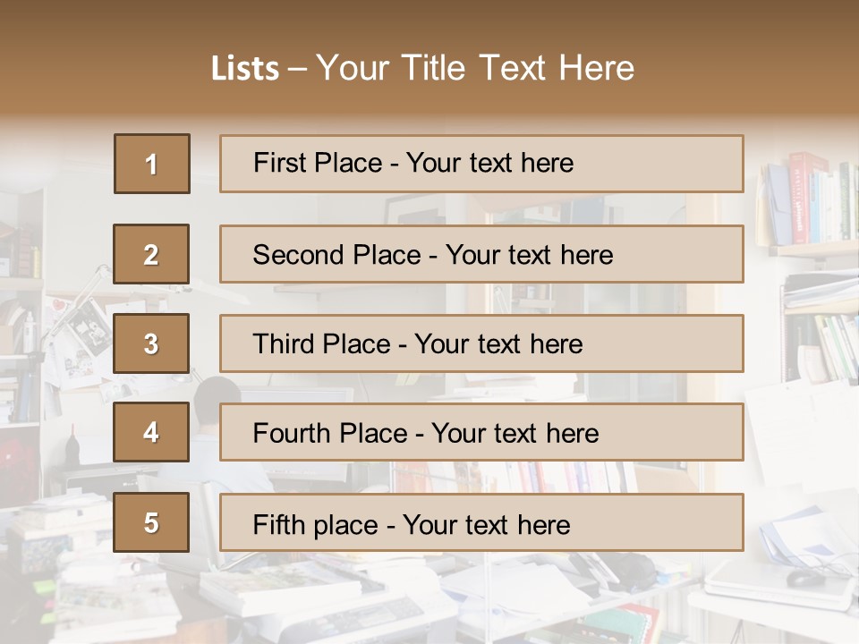 Indoors Professional Table PowerPoint Template