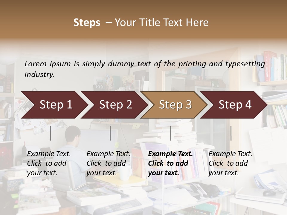 Indoors Professional Table PowerPoint Template