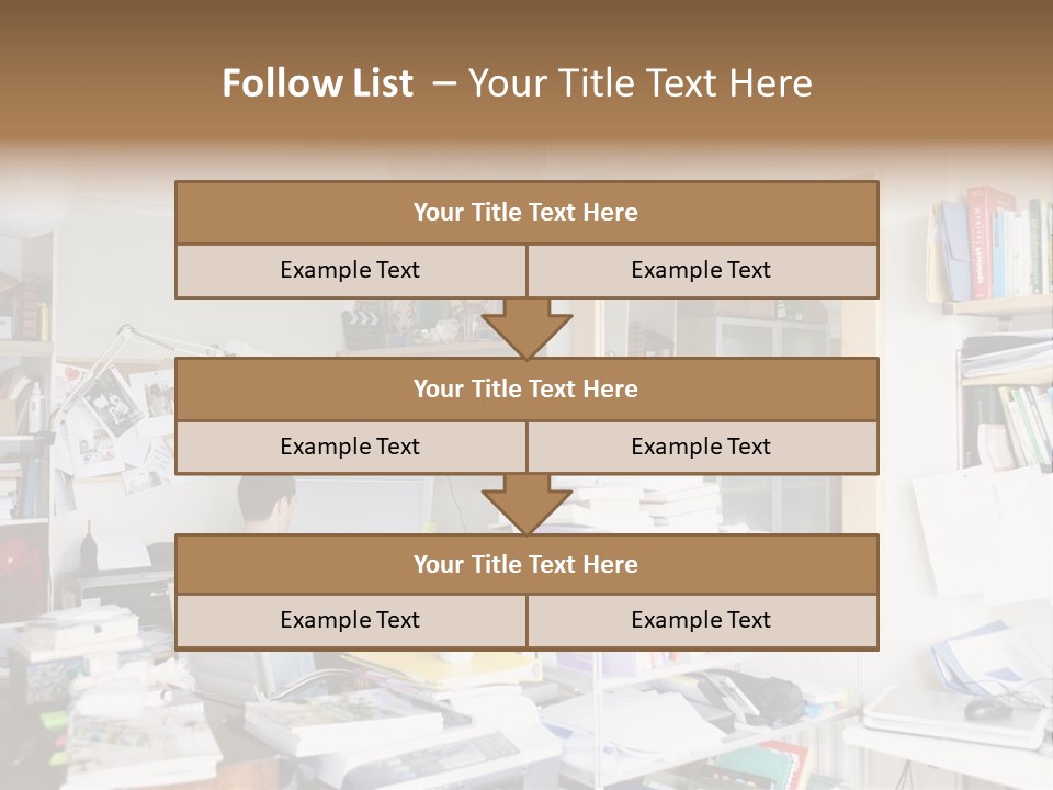 Indoors Professional Table PowerPoint Template