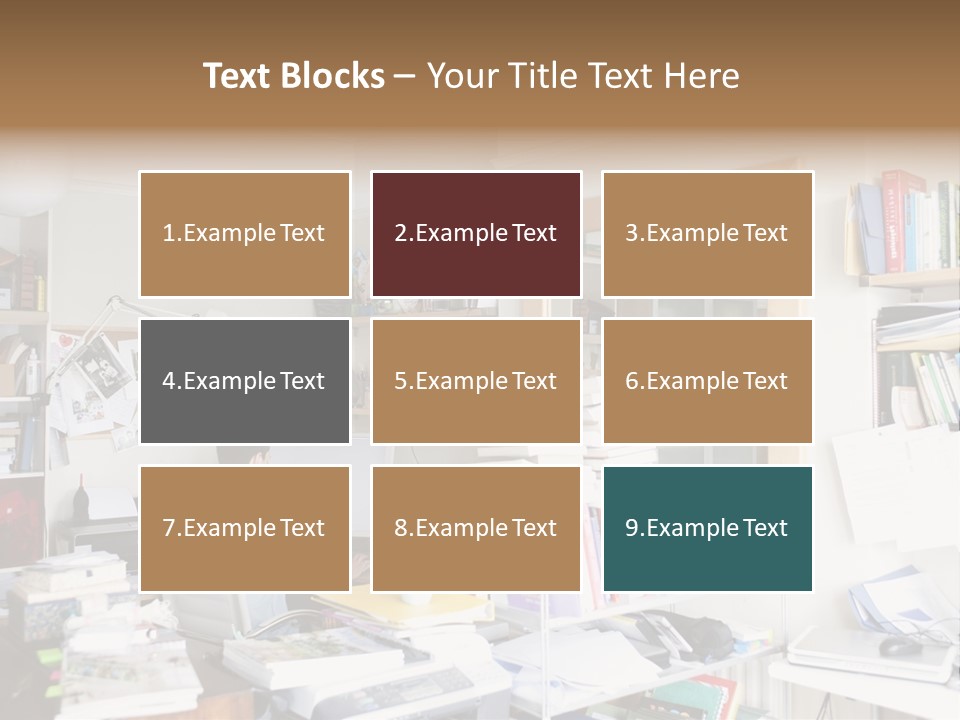Indoors Professional Table PowerPoint Template