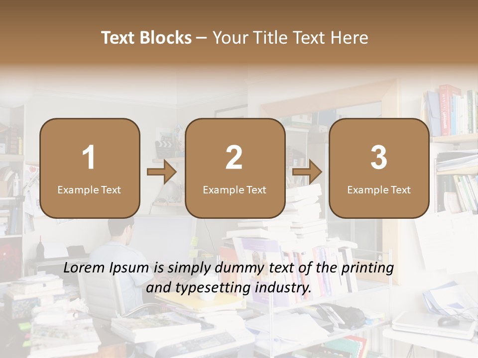 Indoors Professional Table PowerPoint Template