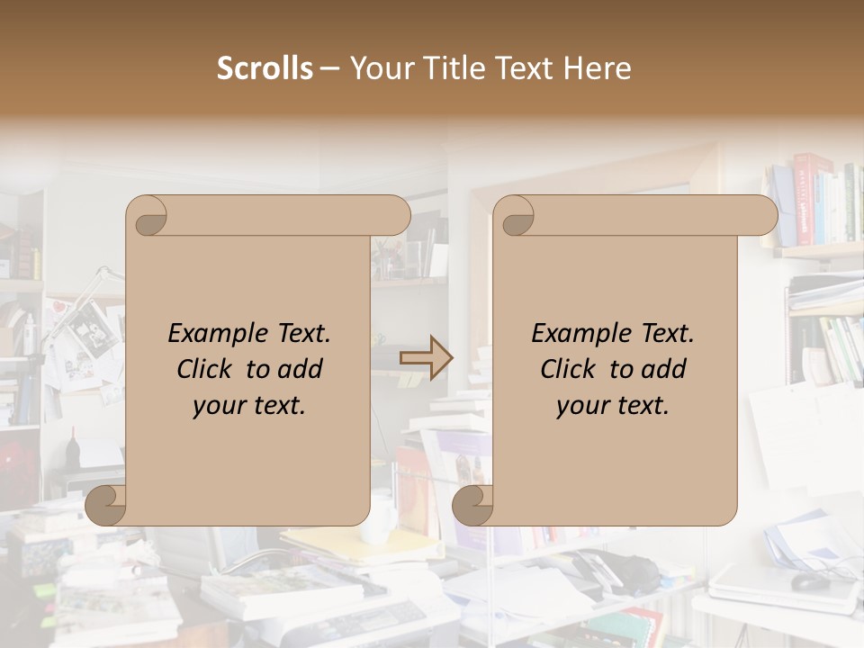 Indoors Professional Table PowerPoint Template