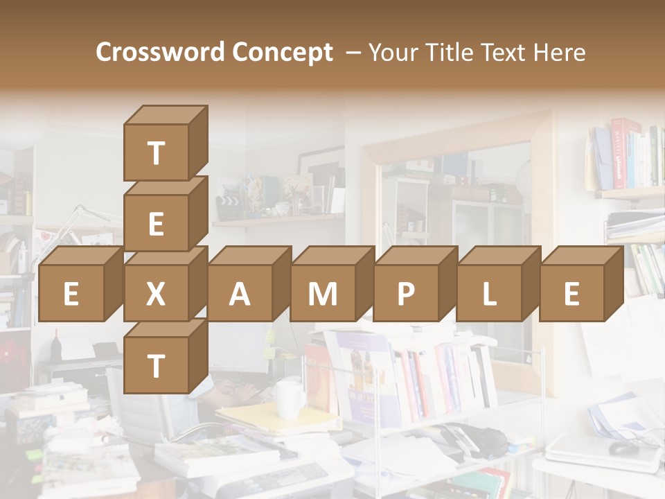 Indoors Professional Table PowerPoint Template