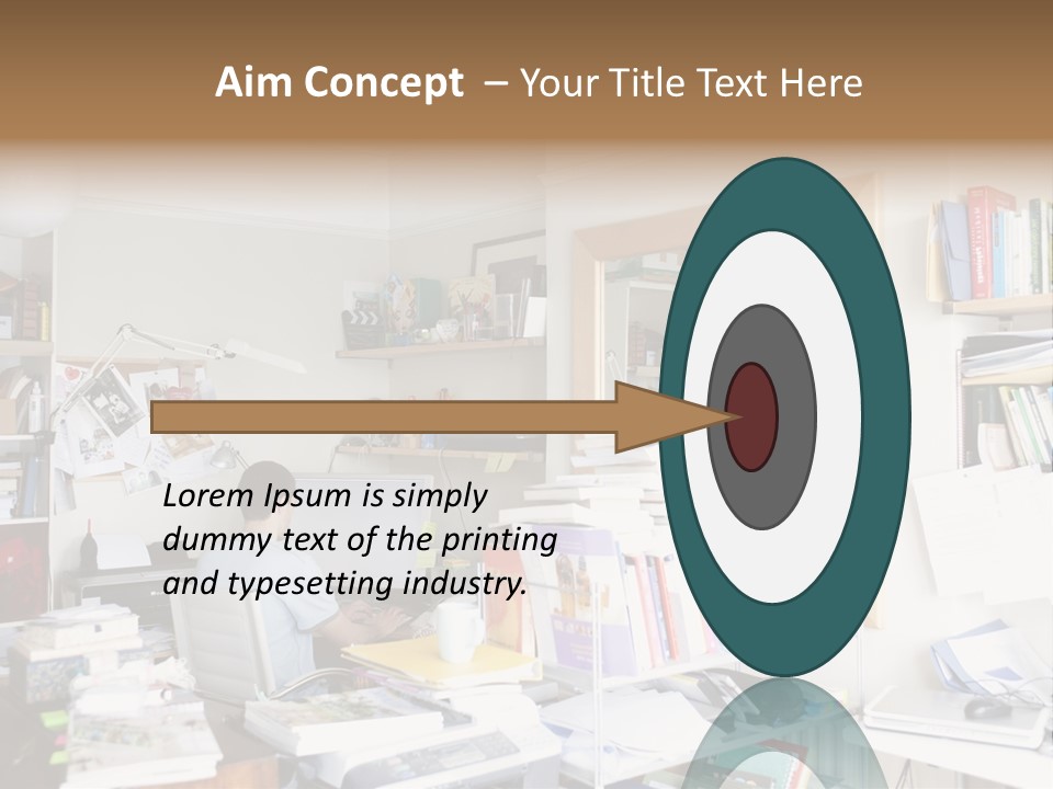 Indoors Professional Table PowerPoint Template