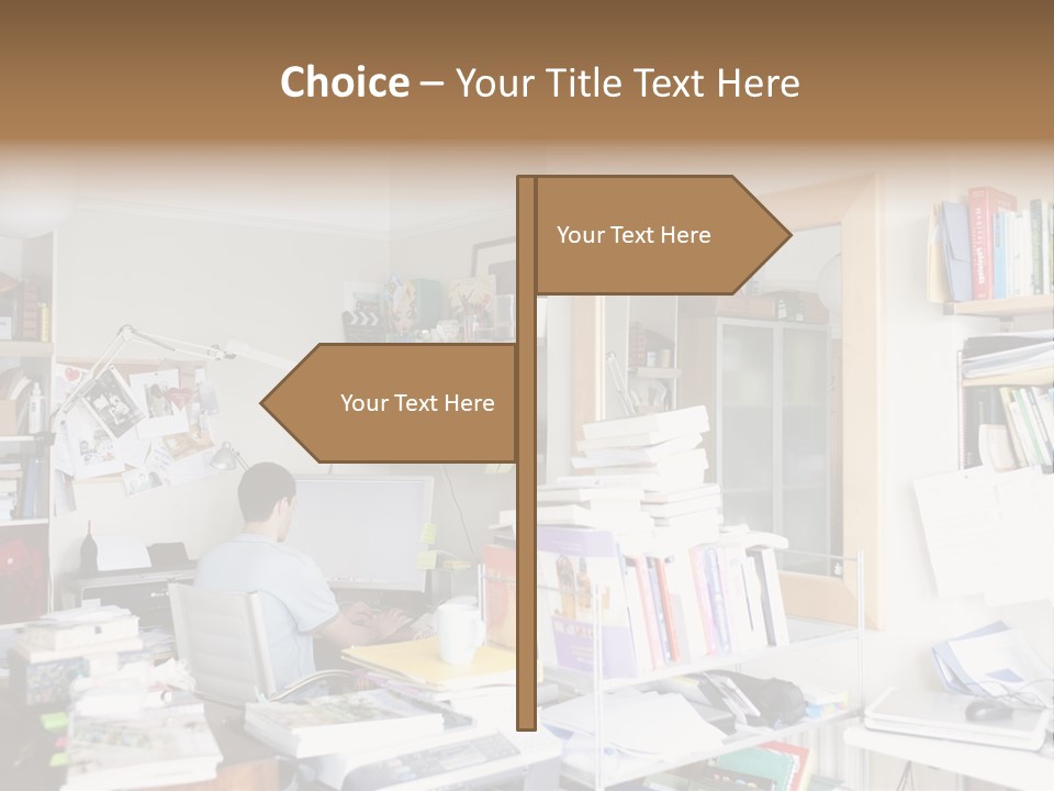 Indoors Professional Table PowerPoint Template