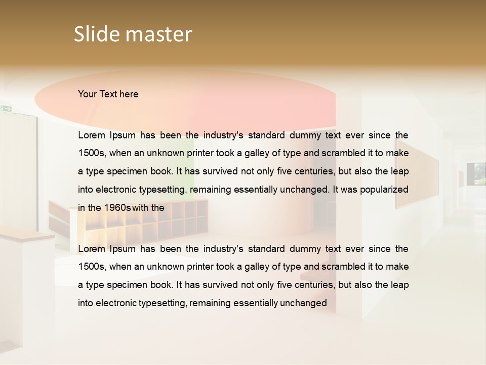 Room School Corridor PowerPoint Template