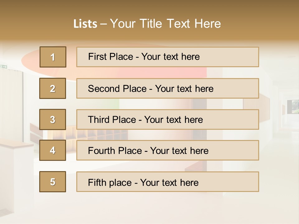 Room School Corridor PowerPoint Template