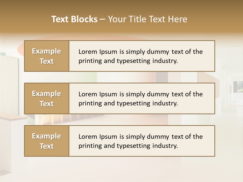 Room School Corridor PowerPoint Template